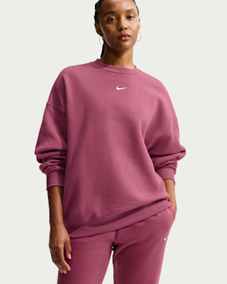 Nike Studio Fleece Medium Weight Women's Oversized Crew-Neck